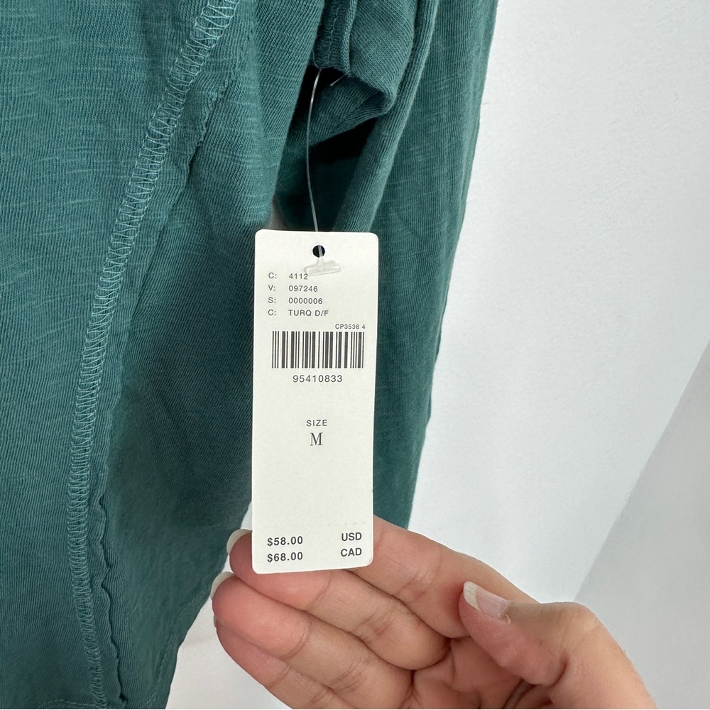 Pilcro Teal Green Long Sleeve Seam-Detail Tee - Picture 5 of 6